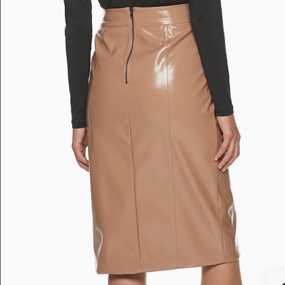 New Cara Santana Apt 9 Vegan Leather Pencil Skirt - Picture 2 of 9